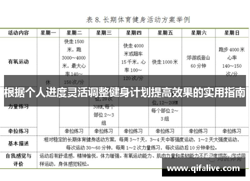 根据个人进度灵活调整健身计划提高效果的实用指南